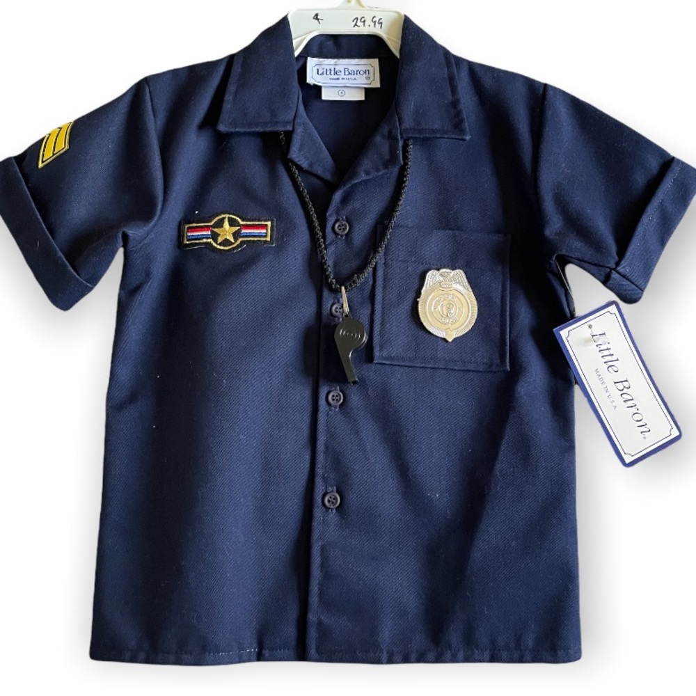 Little Baron Size 4 Special Police costume NWT